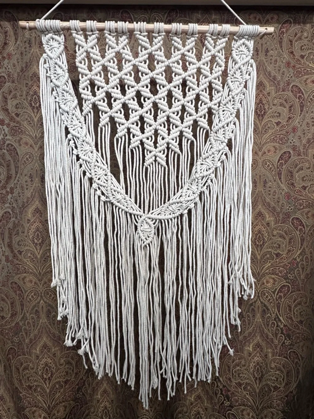 Handcrafted Macramé Wall Hanging - Natural Cotton Boho Decor